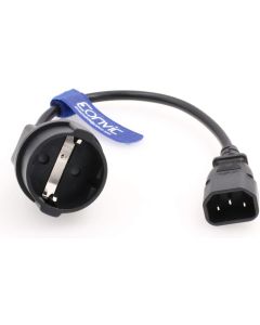 Eonvic IEC 320 C14 Male to 3 x Europe Schuko Female Socket Short Adapter Power Cable for UPS PDU,Euro UPS/PDU Power Cord Connecter